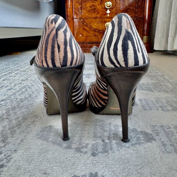 Marciano Zebra T-Strap Heels - Picture 5 of 9